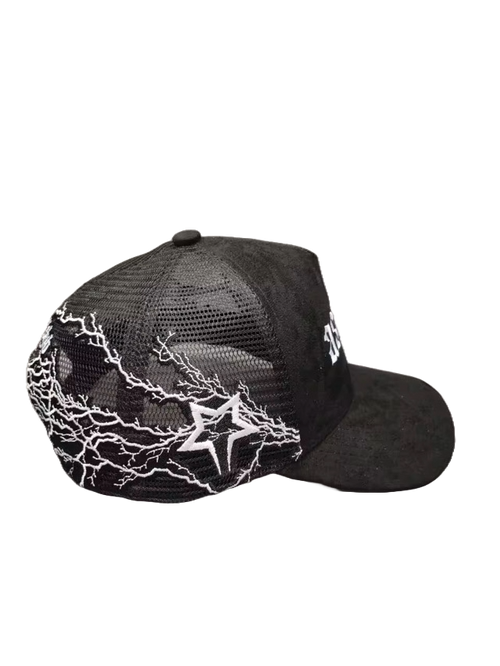 ASTRAY SUEDE TRUCKER HAT