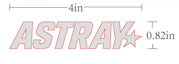 REFLECTIVE TEXT DECAL "ASTRAY"
