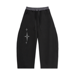 Plaid Waistband Barrel Sweatpants
