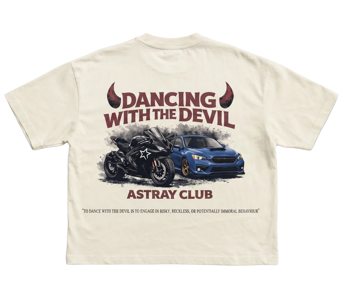 "DANCING WTH THE DEVIL" Oversized Graphic Tee