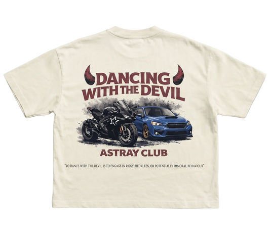 "DANCING WTH THE DEVIL" Oversized Graphic Tee