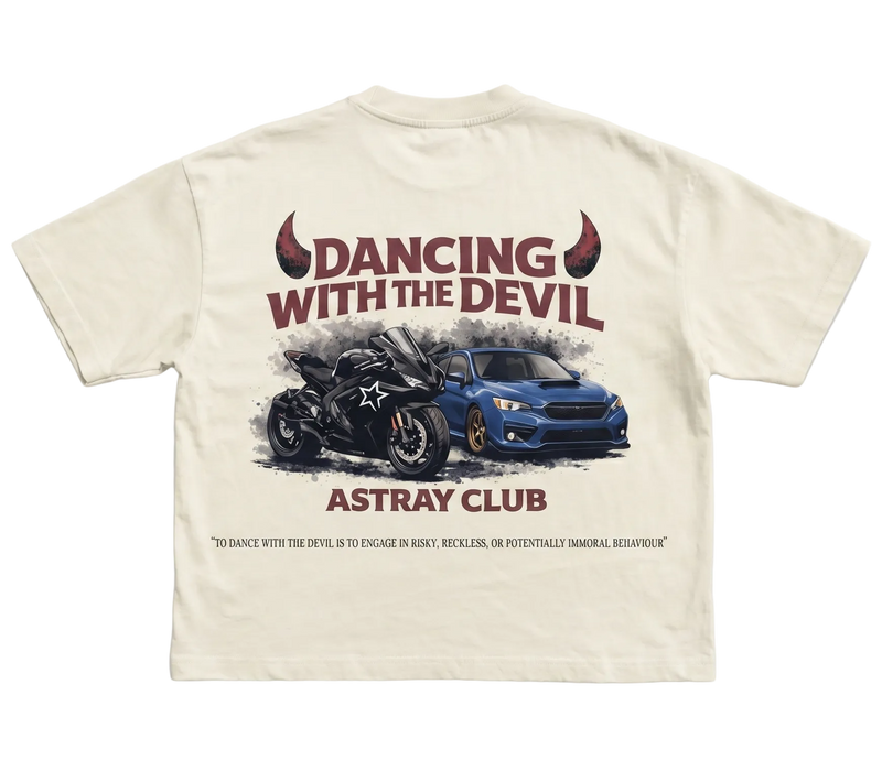 "DANCING WTH THE DEVIL" Oversized Graphic Tee