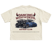 "DANCING WTH THE DEVIL" Oversized Graphic Tee