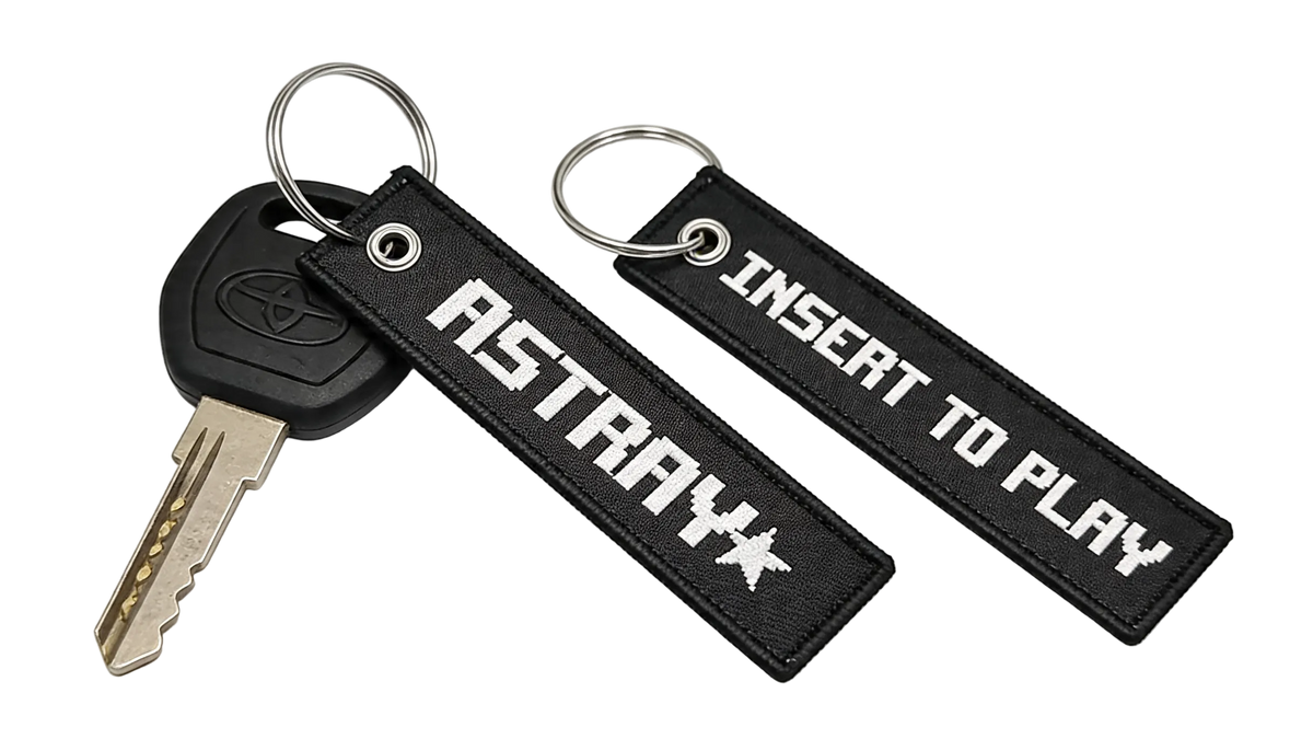"INSERT TO PLAY" Astray Keytag