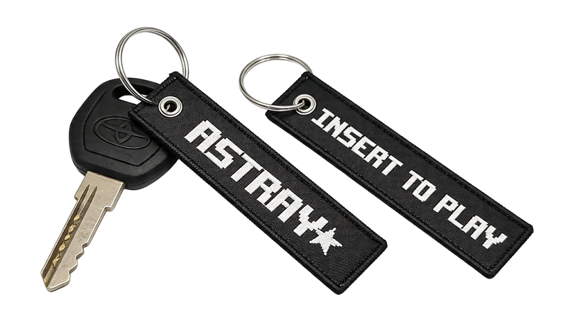 "INSERT TO PLAY" Astray Keytag